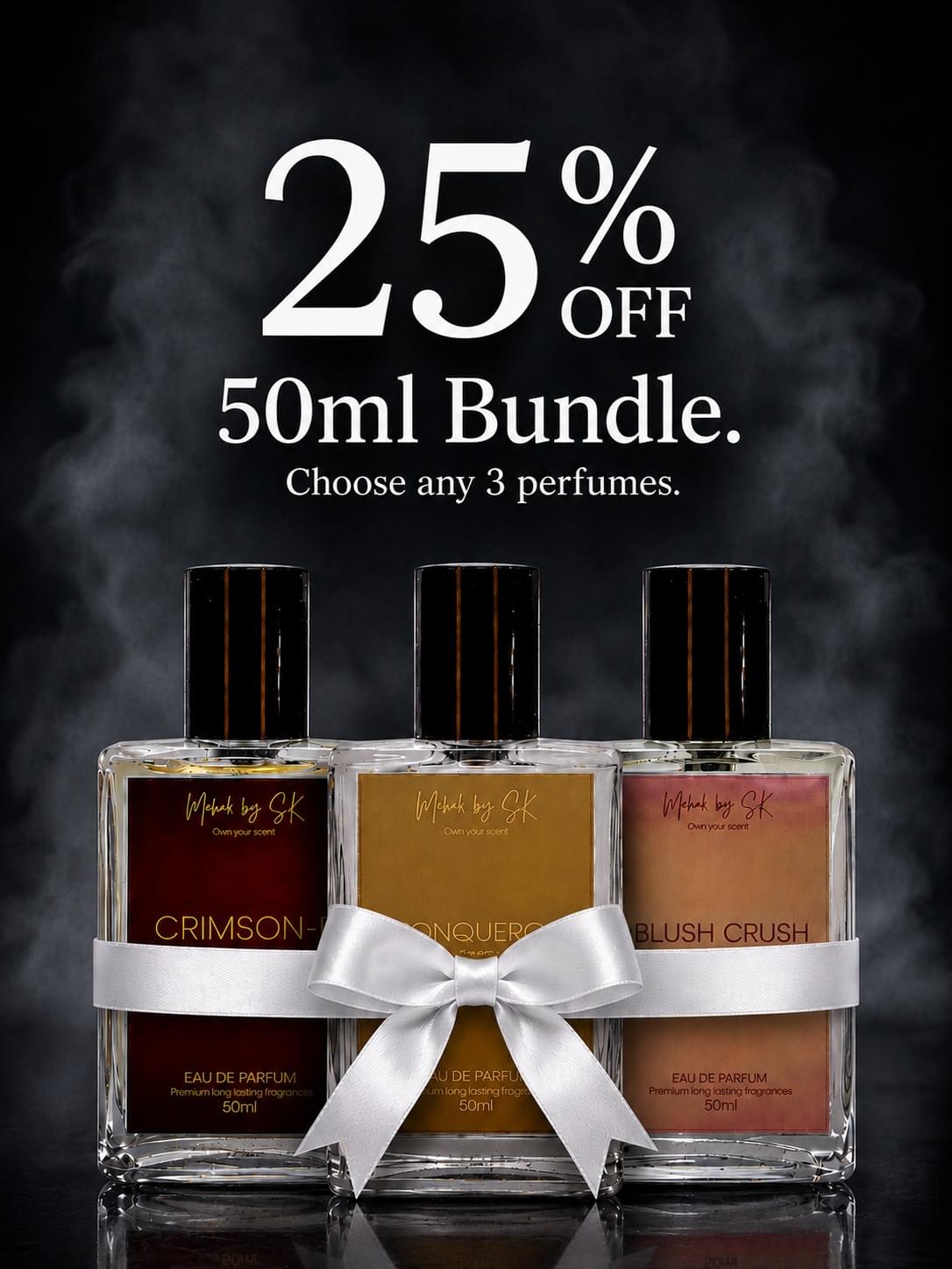 Buy Any 3 x 50ml Perfumes & Save More – Get 25% Off + Free Delivery